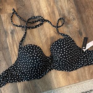 NEW NWT Victorias Secret swim top polka dot 36c